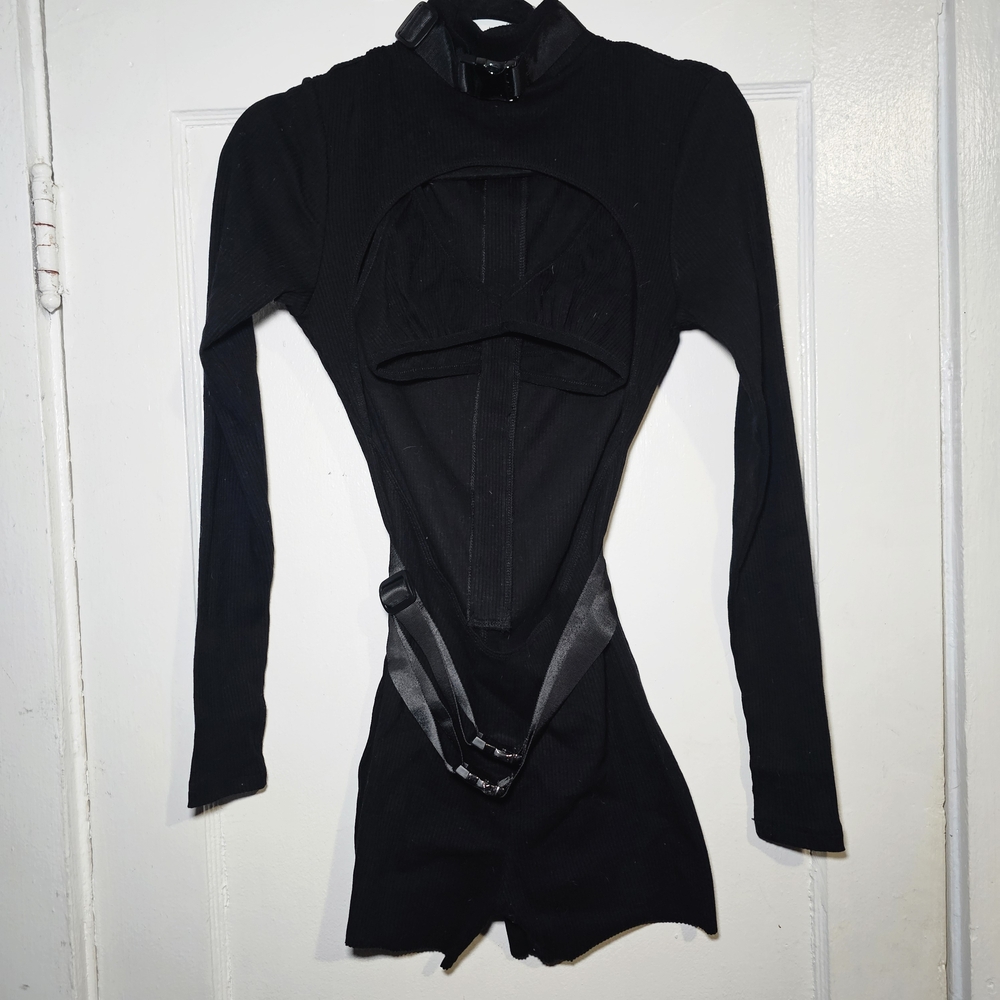 Dolls Kill Black Long Sleeve Jumpsuit